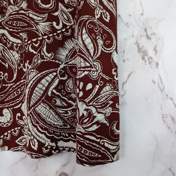 Zara Brown Embroidered Potato Bag Dress Short Sleeve Mini Women's Small - Picture 6 of 14